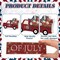 4th of July Tabletop Decorations, 4 Pcs Patriotic Red White Blue Tiered Tray & Shelf Décor – Memorial Day Centerpieces, Office, Home, 250th Anniversary Independence Day Car Accents